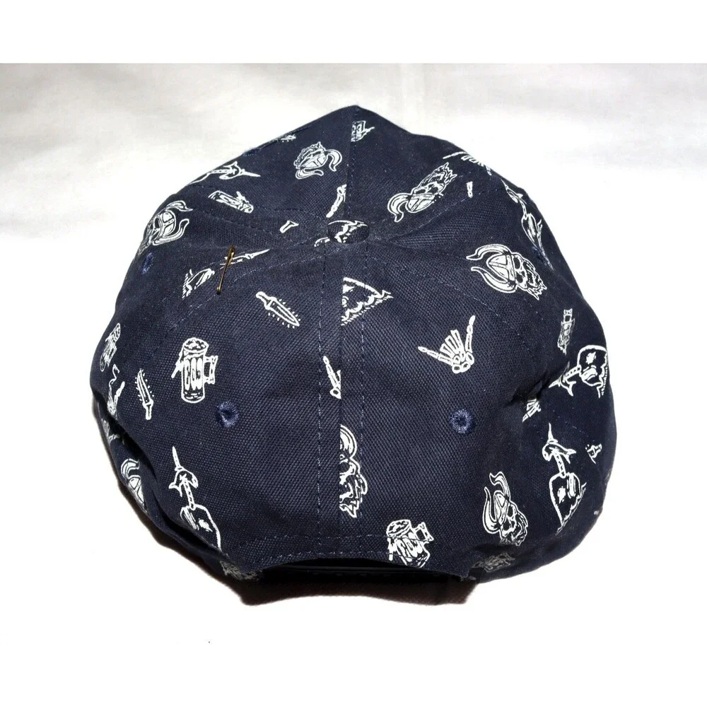 Roark All Over Viking Skulls Swords Mugs Printed Snapback Rope Cap Hat